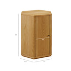 Modway Kade Faceted Wood Side Table - Natural-Oak Veneer and MDF Construction