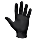 SHOWA EBT Sustainable 4 mil Nitrile Food Contact Single Use Gloves - Black - X-Large - 100 Pack-4 mil low modulus black nitrile