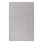 Modway Freydis Greek Key Area Rug - 5 ft W x 8 ft L - White/Light Grey-Greek Key Area Rug