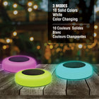 Bell+Howell Vividisk Colour LED Solar Outdoor Pathway Lights - 4 Pack-Bell+Howell vividisk: solar colour changing disk lights with bright leds in a waterproof casing to enhance gardens, pathways, patios, decks, stairs, lawns, and yards