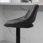 HOMCOM Adjustable Counter Height Bar Stools - Black - 2 Pack-The large round base keep the stool balanced when not in use
