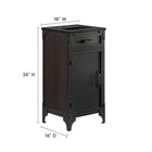 Modway Steamforge 18" Bathroom Vanity - Black-Pivot Hinges