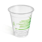 Perk Compostable Cold Cup, 12oz, 300 Pack-Comes in clear with green accents and made of PLA