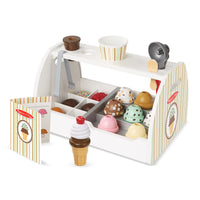 Melissa & Doug Wooden Scoop & Serve Ice Cream Counter-Scoop and Serve Ice Cream