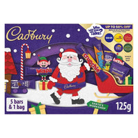 Cadbury Medium Santa Selection Festive Chocolates 6-Piece Box - 125 g-Assorted Cadbury milk chocolate selection box