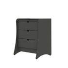 Manhattan Comfort Coney Mid-Century Modern Dresser and 2 Nightstands Set - Grey-Home Assembly Required. All Hardware Included