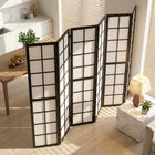 HOMCOM 6 Panel Freestanding Room Divider for Bedroom - Black-Overall Dimension: 66.9" L x 94.5" W x 0.7" H (170 x 240 x 1.7 cm) 
