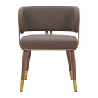 Zuo Brew Dining Chair - Brown/Walnut-Plush and durable faux leather fabric