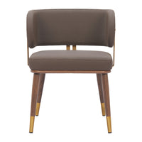 Zuo Brew Dining Chair - Brown/Walnut-Plush and durable faux leather fabric