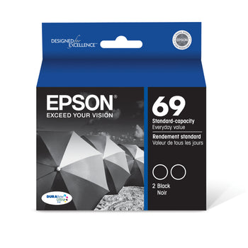 ⭐︎EPSON69L 増量　BLACK⭐︎ Epson 69 Ink Cartridges - Standard Capacity - Black - 2 Pack