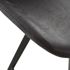 HOMCOM Bar Height Microfiber Bar Stools - Black - 2 Pack-The curved seat and back with footrest helps in keeping relaxed body posture

