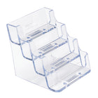 Deflecto Business Card Holder - 4 Compartments - Clear-Clear business card holder