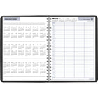 AT-A-GLANCE 2027 Four-Person Group Daily Appointment Book - 11" H x 7-7/8" W - Black - English-Simulated leather cover in black