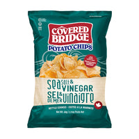 Covered Bridge Potato Chips Sea Salt & Vinegar - Kettle Cooked - 60g - 24 Pack-Kettle cooked