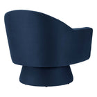 Modway Astral Performance Velvet Fabric and Wood Swivel Chair - Midnight Blue-Minimal Assembly Required