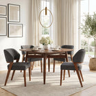 Zuo Sunobu Dining Chair - Azure Grey/Walnut - Set of 2-Chair Weight Capacity: Supports up to 285 lb