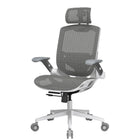 COUGAR Speeder One Mesh Reclining & Tilting Chair - White-Backrest Curvature: The backrest curves naturally to support the lower back, while a waterfall seat slopes downward to reduce tension on the thighs, improving blood circulation and relieving knee pressure