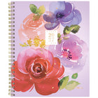 Mead 2027 Large Weekly/ Monthly Planner - 11-¼" H x 9" W - Purple Rosettes - Bilingual-12 months: January 2027 - December 2027