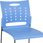 Flash Furniture HERCULES Series Sled Base Stack Chair with Air-Vent Back - Blue-Ergonomically Contoured Design