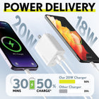 Overtime Wall and Car Charger Kit with 6' USB-C Charging Cable - White-Our wall and USB C car charger kit includes multi-layer safety features, such as short-circuit and over-voltage protection, for your peace of mind.