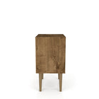 Manhattan Comfort Liberty 1.0 Nightstand, Rustic Brown/Yellow (203AMC94)-Cubby can hold 33 Lbs., Top Base can hold 33 Lbs., and drawer can hold 22 Lbs.