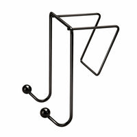 Fellowes Wire Partition Additions Double Coat Hook - Black-Holds coats, sweaters, umbrellas and more