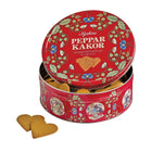 Nyakers Swedish Gingerbread Hearts Cookies in Red Tin - 400 g-Incredibly light and crisp with a flavour that strikes a balance between sweet and spicy