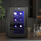 HOMCOM Freestanding Wine Cooler Refrigerator - 8 Bottle Capacity-Nrcan low-energy consumption saves on electricity bills