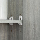 Kleankin Wall Mounted Bathroom Medicine Cabinet with Mirror - Grey-MDF structure, suitable for everyday use