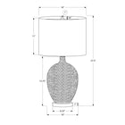 Monarch Specialties 28" H Contemporary Table Lamp - Cream Ceramic / Ivory / Cream Shade-The 3-way rotary switch holds a single bulb with a maximum output of 100w/120v (bulb not included) to easily adjust the lighting and create the perfect ambiance create when placed on a nightstand, console, or side or end table