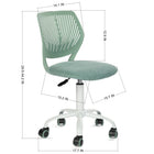 Homy Casa Fabric Task Chair - Aqua-Easy to follow assembly instructions to save your time