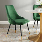 Modway Adorn Tufted Performance Velvet Dining Side Chair - Emerald-Durable Stain-Resistant Fabric