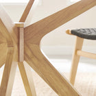Modway Crossroads 47" Round Wood Dining Table - Oak-Seats up to 4 People