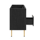 Modway Chaucer 48" Bathroom Vanity Cabinet - Black-Sink Basin And Fixtures Not Included