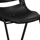 Flash Furniture HERCULES Series Kid's Black Ergonomic Shell Stack Chair with Black Frame & 14" Seat Height-Ergonomically Contoured Black Plastic Seat Shell