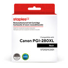 Staples Canon PGI-280XL Remanufactured Inkjet Cartridge - High Yield - Black-Black
