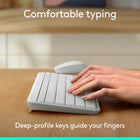 Logitech MK250 Compact Wireless Mouse & Keyboard - Off-White-Space-saving: with a compact layout that still includes number pad, arrow keys, and handy F-key shortcuts