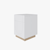 Nexera Side Table Nauraa - Natural Maple & White-Adjustable shelving