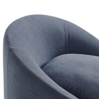 Modway Sadie Slipcovered Linen-Blend Round Accent Chair - Denim-8