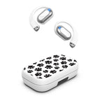 MyBat Open-Ear Wireless Earbuds - XL - Black Paw Design - White-Open-Ear Fit - Allows you to stay aware of your surroundings while listening