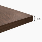 Ezywork 60" Electric Height Adjustable Standing Desk - White Frame / Dark Wood Table Top-Weight Capacity: 154 lb