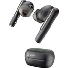 HP Poly Voyager Free 60 - True Wireless Earphones with Microphone-Connect up to two Bluetooth devices at any time with multipoint technology (remembers up to 8 Bluetooth devices). Easily manage which two devices via the touchscreen charge case. 