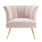 Modway Veronica Channel Tufted Performance Velvet Armchair - Pink-Sturdy Construction
