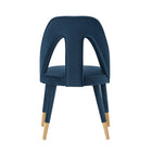 Manhattan Comfort Neda 20.87" Modern Velvet Upholstered Dining Chair - Midnight Blue - Set of 2-Delivered to you Fully Assembled! No Assembly Required