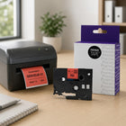 Premium Tape Compatible with Brother TZ232, TZ-232, TZE232, TZE-232 - Red / White - 12 mm-Brand: Premium Tape