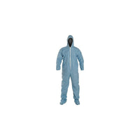 Dupont Personal Protection Coverall, TemPro Hood w/Boots, Blue, Large, 10 Pack (TM122S-Large)-Material: TemPro