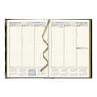 Brownline 2027 Executive Appointment Book Weekly Planner with Sewn Binding - 10-3/4" x 7-3/4" - Assorted Colours - Trilingual-Coloured world maps