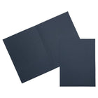 JAM Paper Presentation Folders - Navy Blue Linen - 9" x 12" - 100 Pack-Size: 9 x 12 Inches