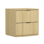 Manhattan Comfort Clive 22" Mid-Century Modern 2-Drawer Nightstand - Natural and Gold-9