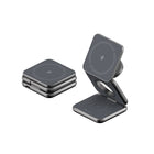 Adam Elements Mag 3 Magnetic 3-in-1 Foldable Travel Charging Station-Foldable Design: Minimizes size for convenient storage and travel, making it an ideal companion for on-the-go lifestyles